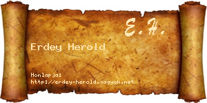 Erdey Herold névjegykártya